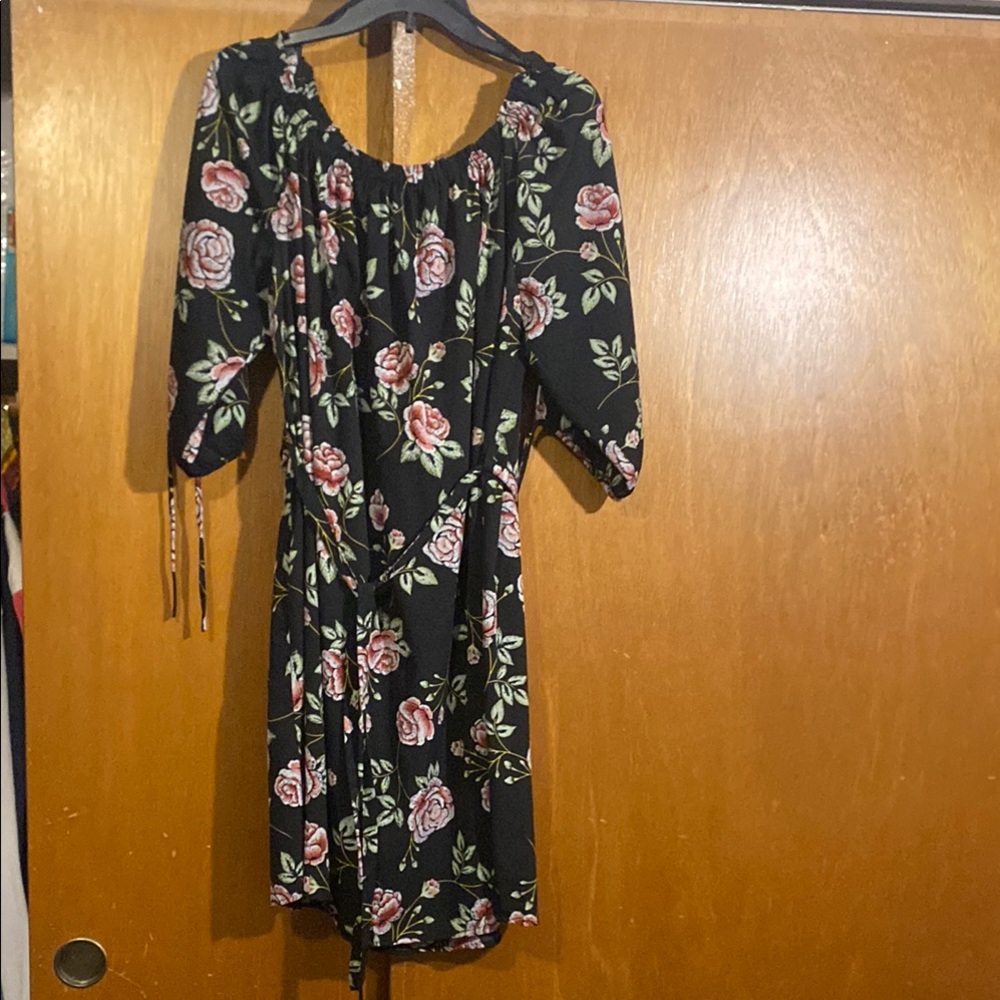 Speed Control Pink and White Tie Front Ruffled Sundress